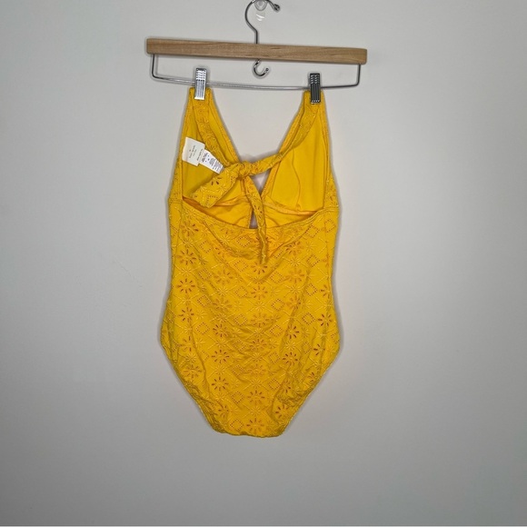 Kate Spade New York Embroidered Halter Plunge One Piece Swimsuit vacation beach - Picture 10 of 14